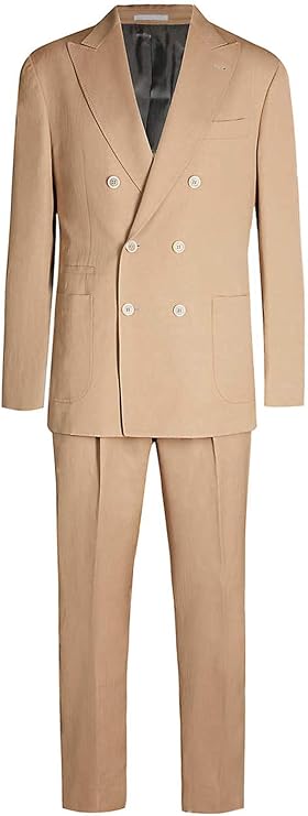 Men's Suit Peak Lapel Double Breasted Two Pieces Set
