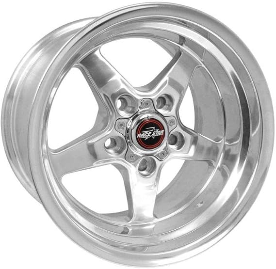 Race Star - 92 Drag Star 15x10.00 5x4.75bc 5.50bs Direct Drill Polished Wheel (92-510250DP), Medium