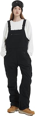 Women and Mens Snow Bibs - Adjustable Overalls, Windproof & Waterproof Ski Pants, Insulated Warm Pants