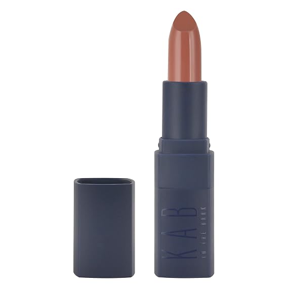 KAB Pink Peachy Nude Matte Lipstick For Women Creamy, Hydrating Lipstick in Vanilla Cupcake Scent Ultra-Pigmented, Long-Lasting Lipstick with Precision Application Tip, Night Cap Bullet Lip Color
