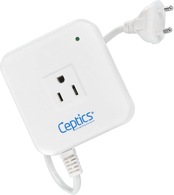 Ceptics 300 Watt Step Down Voltage Converter Converts 220V/240V to 110V/120V Perfect for Hair Straighteners, Laptops, and Chargers CE Certified Travel Converter