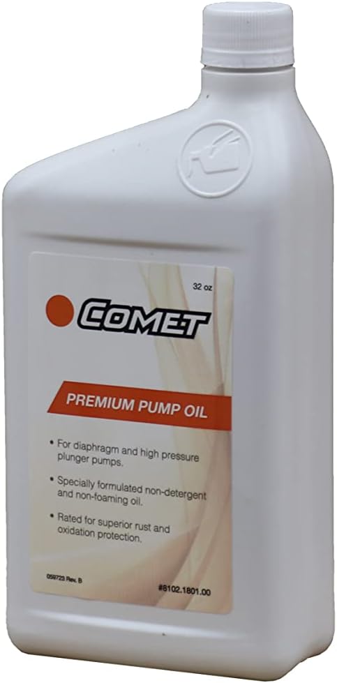 Pressure Washer Premium Pump Oil - 1 Liter | Premium pump lubricant, Compatible Comet pump maintenance, Routine service use, Corrosion/wear protection