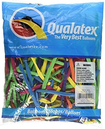 100 Tropical 260Q Assorted Modelling Balloons by Qualatex