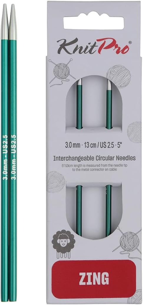 KnitPro Zing Austauschbare Rundnadeln 4 (10cm) 3mm
