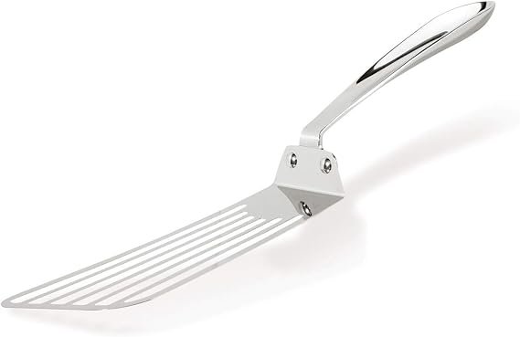 All-Clad Specialty Stainless Steel Kitchen Gadgets Slotted Turner Kitchen Tools, Kitchen Hacks Silver | Professional Stainless Steel Tools, Ergonomic handle, Handles delicate foods, Ensures Optimal Control, Heat safe up to 600F