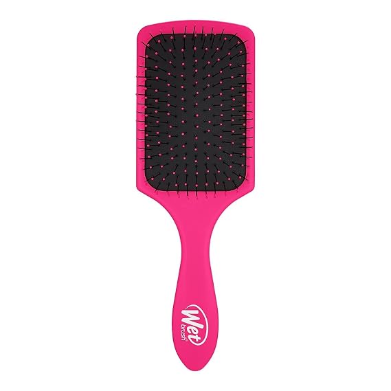 Wet Brush Paddle Detangler Hair Brush, Pink, Ultra-Soft IntelliFlex Bristles with AquaVent Design, Great For Treatment & Mask Application, Women, Men, Wet, Dry and Damaged Hair