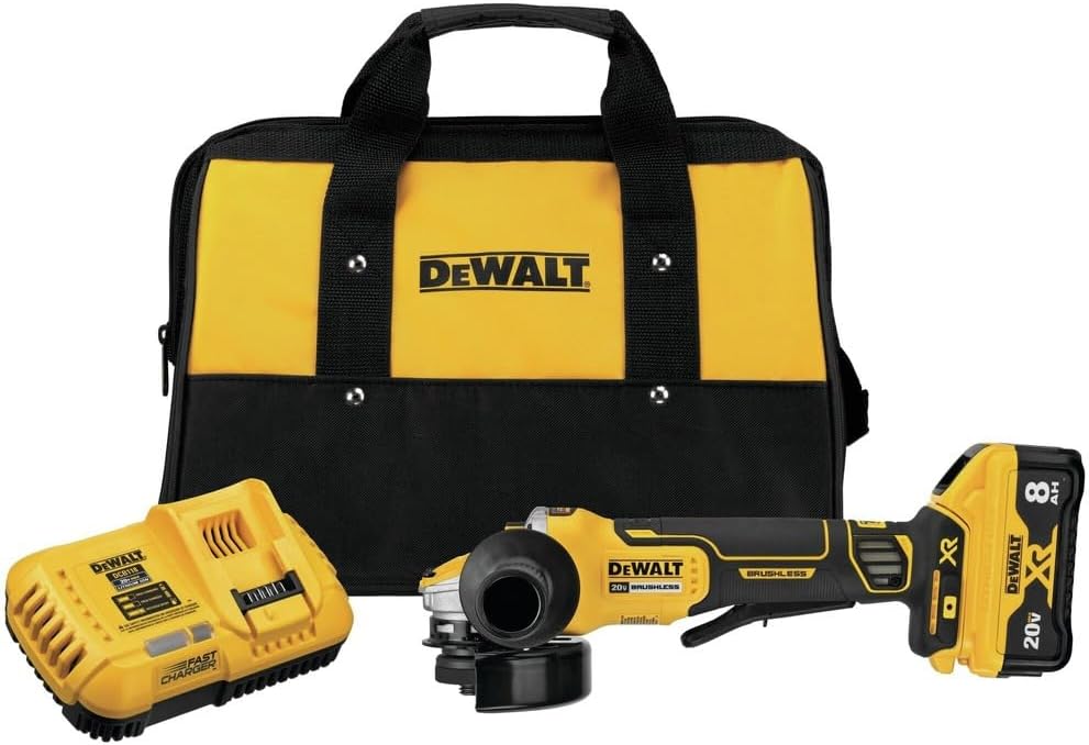 DEWALT 20V MAX XR Angle Grinder, Trigger Switch, Power Detect Tool Technology Kit, 4-12-Inch to 5-Inch DCG415W1