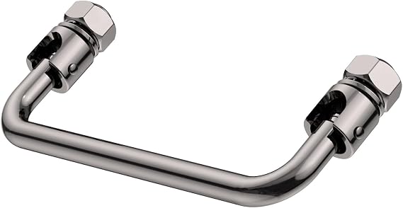 304 Stainless Steel Folding Pull Handle, U-Shape Folding Metal Cabinet Handles Toolbox Handle,Hole Distance: 3.5Inch Center to Center