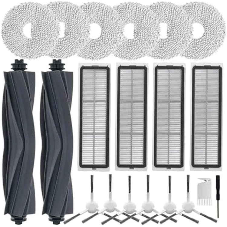 Vacuum Replacement Parts ,Compatible with Dreame L10s Ultra  L10s Pro  L10 Ultra for Xiaomi X10 Robot Vacuums Cleaner ,Main Side Brushes HEPA Filters Mop Cloth,Accessories