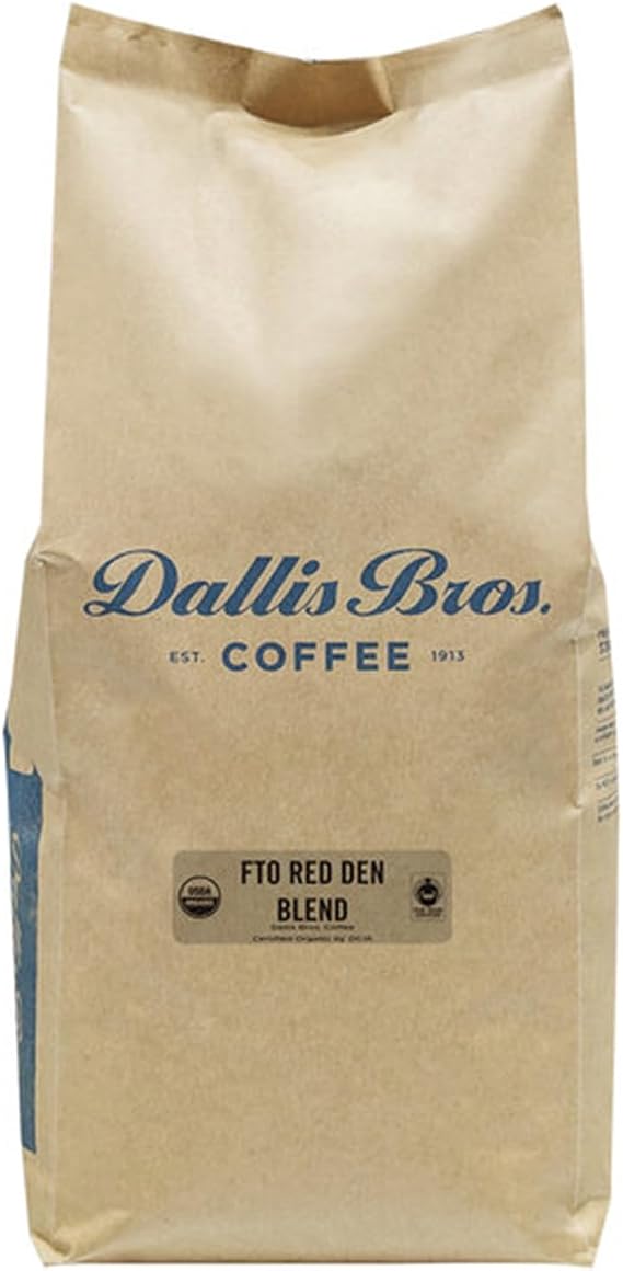 Dallis Bros Fair Trade Organic Red Den Blend Whole Bean Coffee 5 lb. - 2/Pieces WS-110DBWBRDDEN-NPF