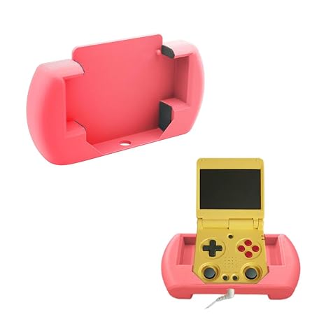 Hand Grip Cover Case for Anbernic RG34XXSP, 3D Printed Ergonomic Protective Shell Cover Comfort Grip Handle for Anbernic RG34XXSP Game Console (Pink)
