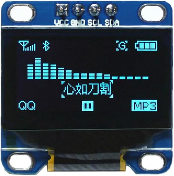 0.96" OLED Module I2C IIC Serial 128X64 OLED Display Module SSD1306 Driver for Arduino 51 MSP420 STIM32 SCR Raspberry PI (1pc X Blue)