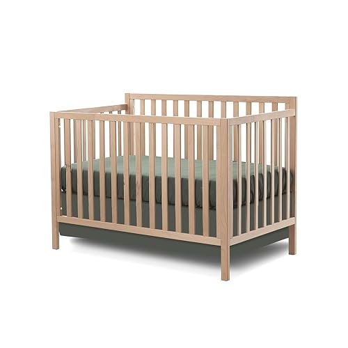 Sorelle Essex Euro 4-in-1 Nursery Furniture Set, Wooden Baby Crib with Non-Toxic Finish, Integrated, Toddler Bed, Daybed,Size Bed Conversion Kit Natural