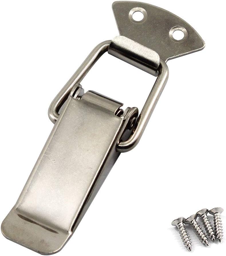 6 Pieces Stainless Steel Spring Loaded Latch Clamp Clips for Tool Box,Cases