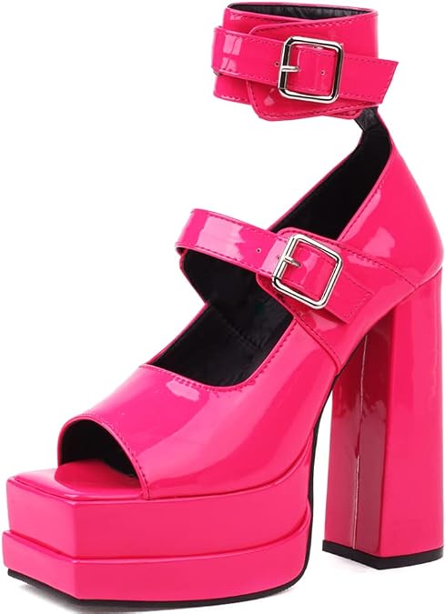 Women's Platform Heels Block Heel Summer Booties Fashion Peep Toe Sandals