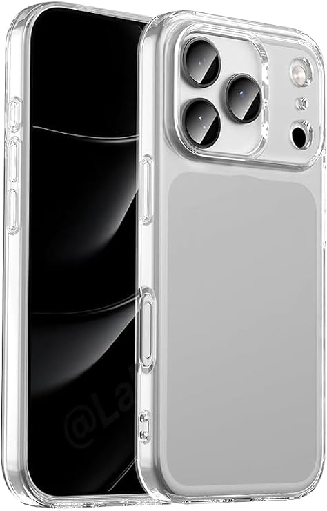 GGM GİYİM & AKSESUAR iPhone 17 Pro ile Uyumlu Şeffaf Silikon Kılıf Şok Emici Özellikli Full Kasa Koruma Sağlayan Şeffaf Kılıf