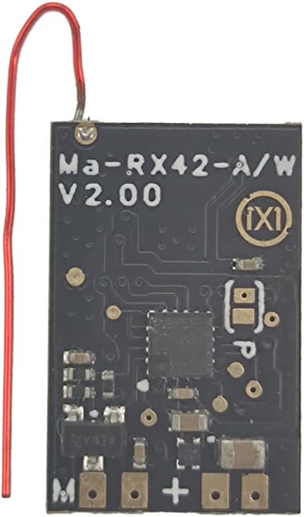 Ma-RX42-A2A2 Receiver 5CH FLYSKY-AFHDS-2A Built-in ESC Upgrade: TELEMMicroRX Function Real-time Monitoring Battery Voltage Receiver Working Voltage and Signal Strength Ma-RX42-A2 MicroRX