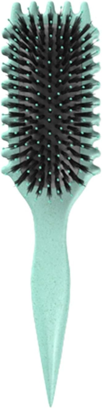 Curl Styling Brush Upgrade Bounce Curl Define Styling Brush, Bounce Curl Brush, Curl Define Brush, Boar Hair Brush Styling Brush for Women and Girls to Untangle, Shape and Define Curls Color: Light
