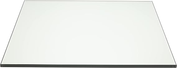 18" Square Tempered Clear Glass Table Top - 3/8" Thick with Flat Polish Edge