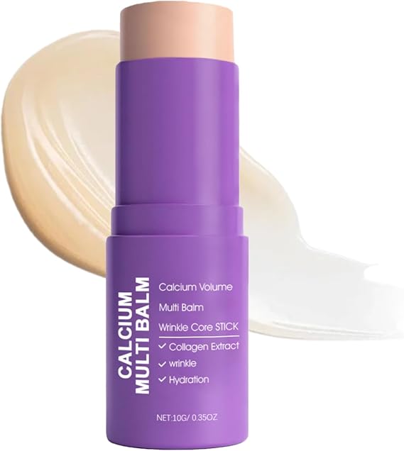 Calcium Volume Multi Balm, Calcium Korean Moisturiser,Wrinkle Core Stick,Anti Aging Moisturing Firming Serum, Moisturing Collagen Face Cream Stick for Eyes, Neck, Face - Hydrating & Firming #Purple