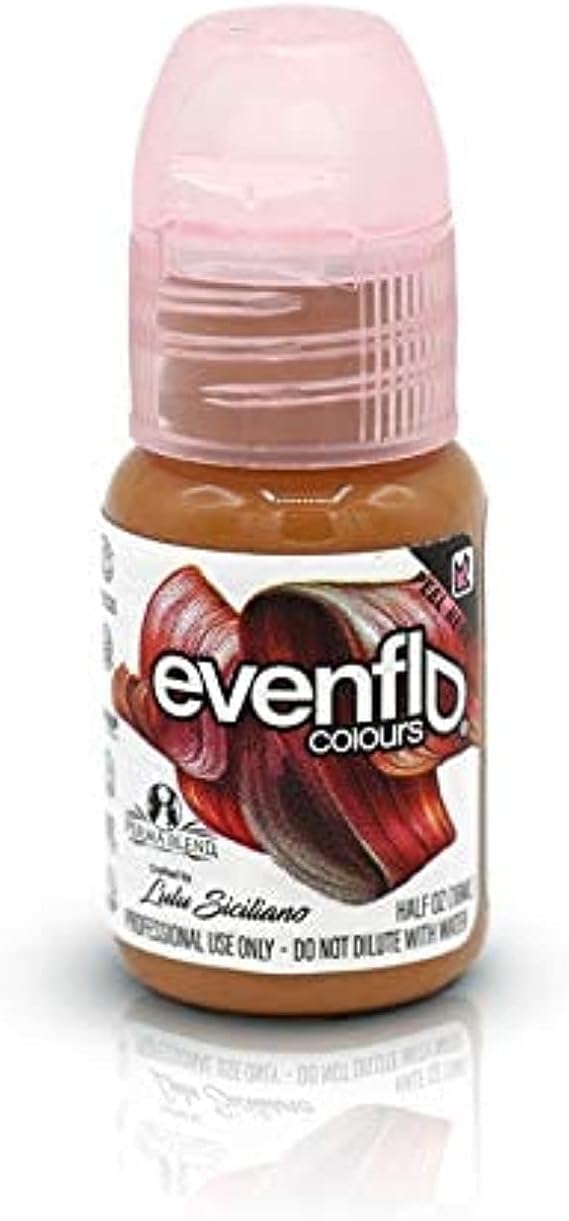 Evenflo Colours Permanent Makeup for Eyebrows, Used for Microblading and Tattoo Techniques, Professional Cosmetic Pigment - Almond, 0.5 oz | 0.5 oz