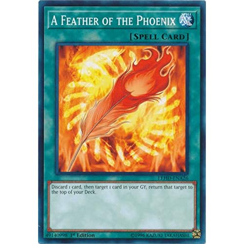 Yu-Gi-Oh! - A Feather of The Phoenix - LEHD-ENA26 - Common - 1st Edition - Legendary Hero Decks - Destiny Hero Deck
