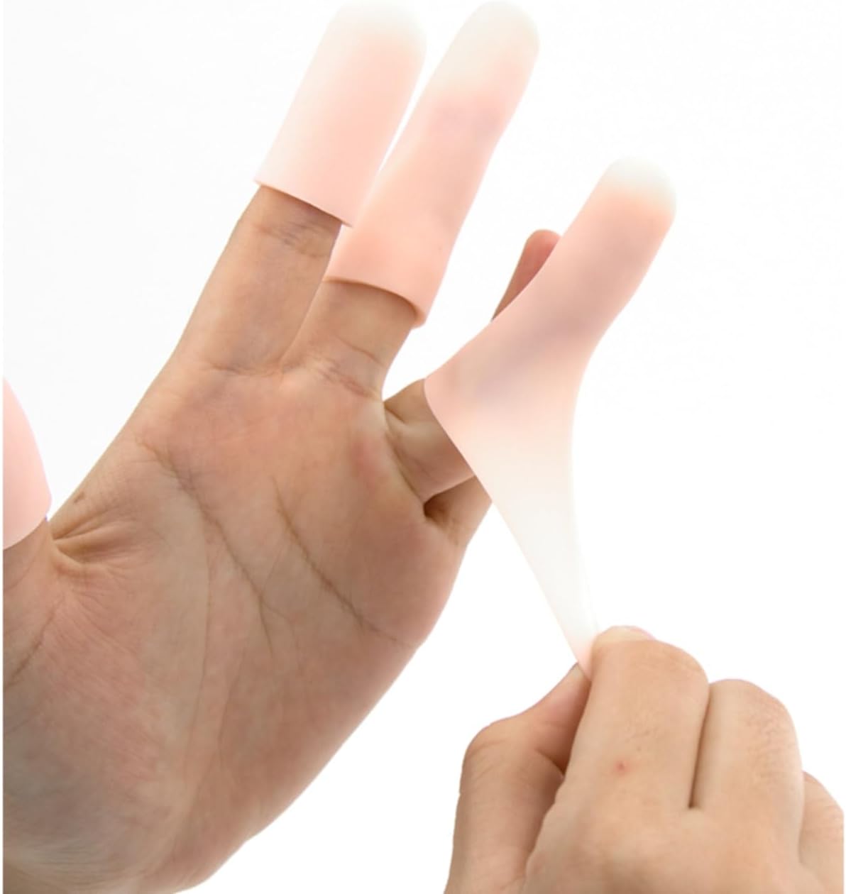 Optana Hand Finger Protector Silicone Bone Protector Fingertip Protective Hose 5 Pieces