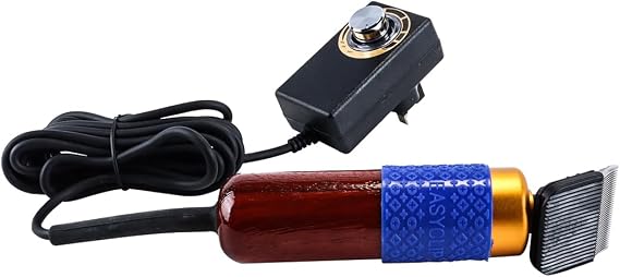 zalati Carpet Clipper Washer Sweeper Tufting Trimmer Kit 2pcs Limit Comb 6 Gears Adjustable Speed/Low Noise for Tufting Making DIY Rug & Crafts - 200W, Wood Handle
