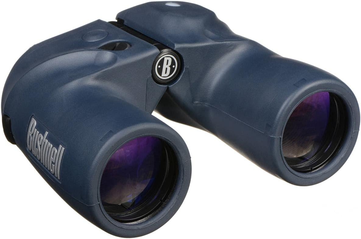 Bushnell Marine 7x50 Binocular, WaterproofFogproof Binoculars with Internal Rangefinder and Illuminated Compass