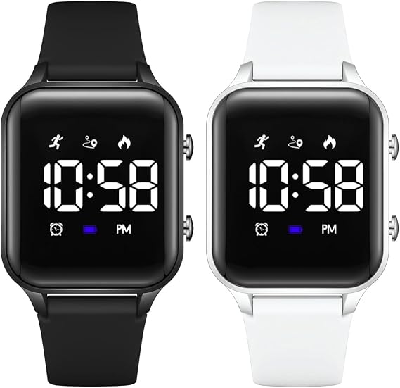 L LAVAREDO Waterproof Kids Digital Watches for Boys Girls,Sport Watch with Pedometer Stopwatch Vibration Alarm for Ages 5-13,No App Fitness Tracker Watch for Kids Teens Birthday