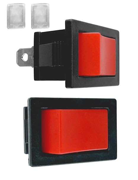 2 PCS On Off Power Switch Fit for Crafts&Man Ryobi Troy-Bilt Yard-Man Bolens Ace Remington Kmart Cu&b-Ca&det Yard-Machine Lawn & Garden Equipment Replace 791-182405 (2, Red)