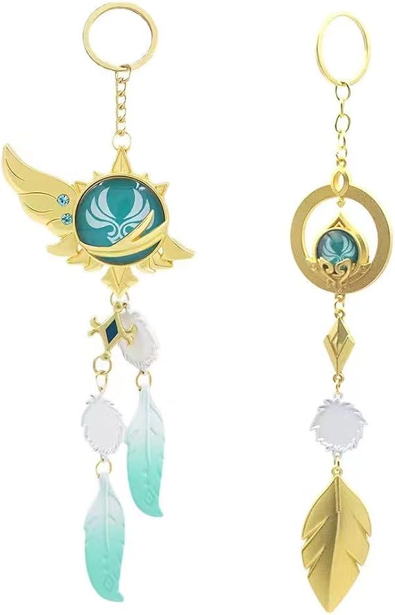 TaiCy Vision Keychain,Eye of God Vision Metal Keychain,Game Character Cosplay Keyring Pendant Accessories