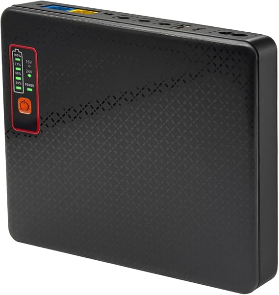 Mini UPS 12V⎓15A Router USV 20800mAh (62Wh) Unterbrechungsfreie Stromversorgung 9V⎓1A USB 5V⎓2A