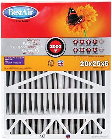 BestAir 25 in. W x 20 in. H x 6 in. D 11 MERV Pleated Air Filter