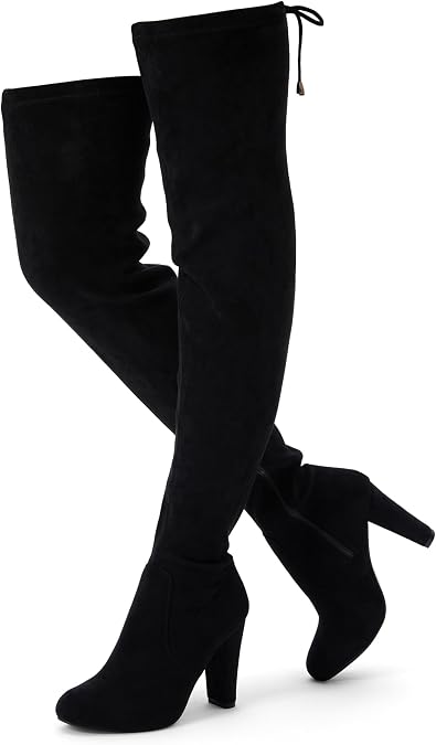 Vepose Women's Over the Knee Thigh High Long Boots with Block Heel