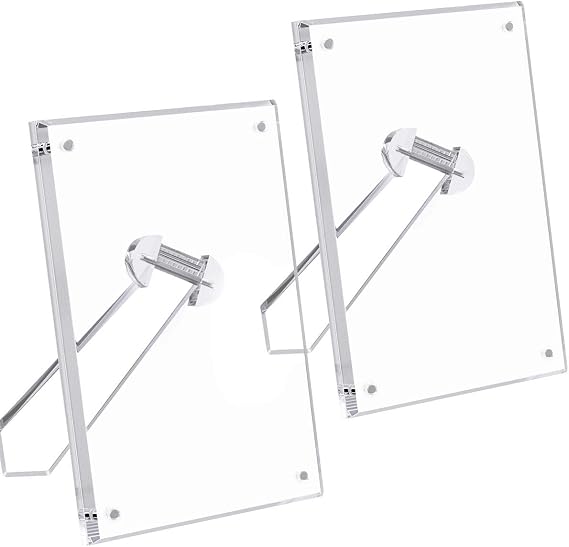 NIUBEE 4x6 Acrylic Picture Frame with Magnets,Floating Photo Frames 2 Packs