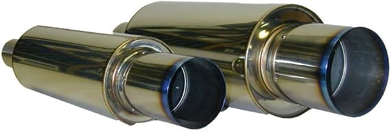HKS 34005-FK002 Titanium Muffler (Universal Stainless Hi Power 130mm), 1 Pack, (N)