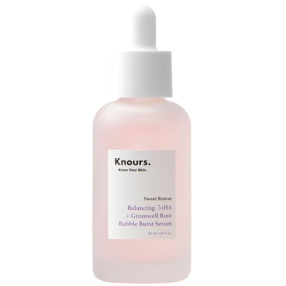Balancing 5xHA + Gromwell Root Bubble Burst Serum, Rose Water Niacinamide Hydrating Improve Tone Korean Skincare Clean Beauty (50ml 1.69fl. oz.)