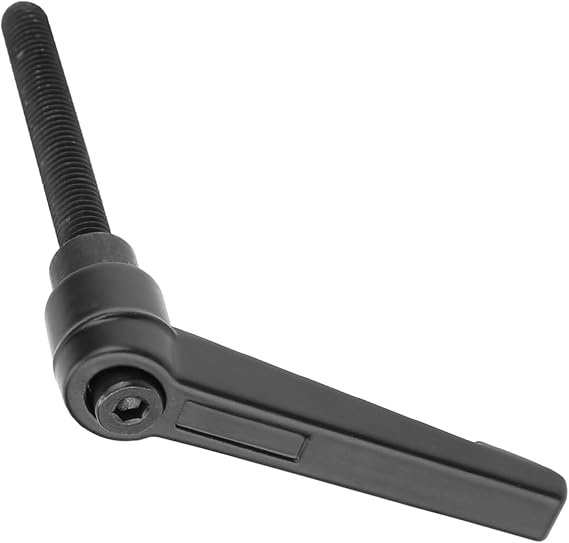 Hilitand 4PCS Clamping Lever Handle M8 Stainless Steel Male Thread Adjustable Handle Machine Knobs,Black (25MM)