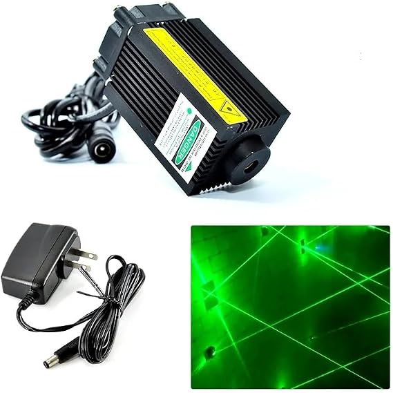 532nm-100 Green Laser Diode Module Dot Lights w/ 12V Adapter 33x55mm