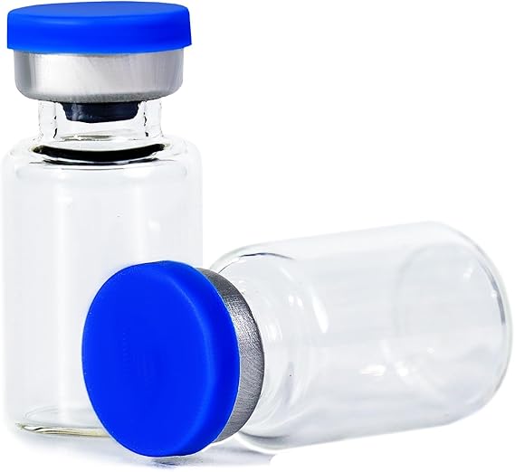 2ml Glass Vials Sterile Empty Bottle with Caps and Rubber,Laboratory sealed Liquid Sample Storage Vial(10pcs)