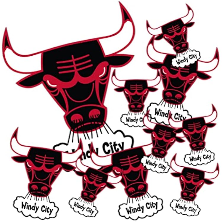 Desert Cactus Chicago Bulls Sticker NBA Officially Licensed Vinyl Decal Laptop Water Bottle Car Scrapbook Vintage Sheet