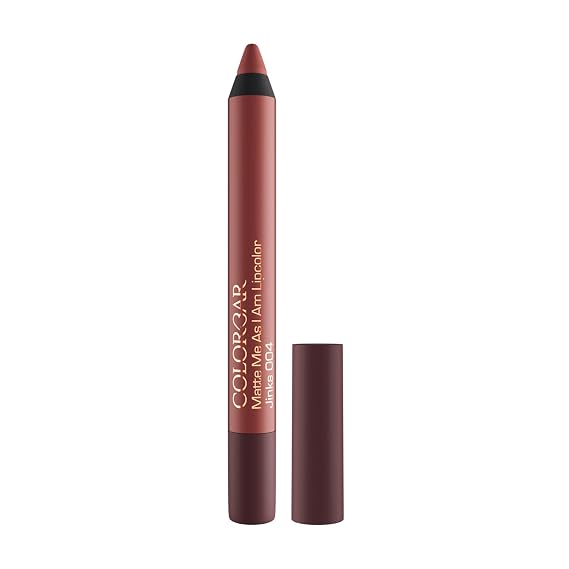 Colorbar Matte Me As I Am Lipcolor - Matte Lipstick - Enriched with Cornstarch, Rice Starch, and Silica - Waterproof Proof - 004 Jinks - 0.09 oz