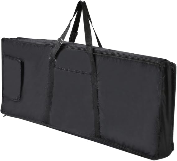 39" 61-Note Keyboard Gig Bag Electric Piano Case Padded with 6mm Cotton,Adjustable Shoulder Travel Strap and Storage Pocket - Black for 61 Key Electric Piano, 39'' x 16" x 6''