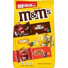 M&M'S Original, Peanut, Peanut Butter Variety Pack Fun Size Chocolate Candy Bulk Pack, 85.23 oz, 150 Pieces ( Packaging may vary )
