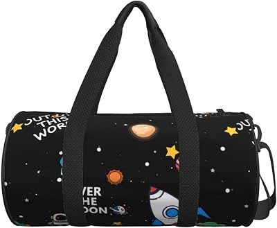 Duffle Bag for Boys Girls Gym Sports Travel Bag Overnight Weekend Duffel for Short Trip Travel Carry on Bag Ideal for School Yoga Fitness Space Duffle Bag
