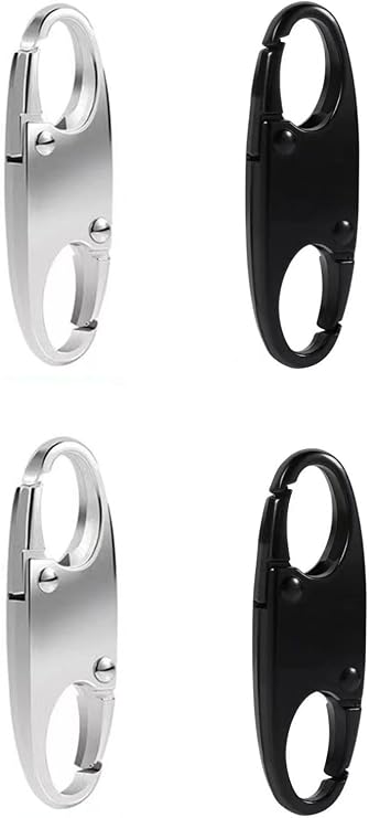 Zipper Clips Anti Theft, 4 Pcs Zipper Pull Locks for Backpacks, Double-Sided Spring Buckle Keep Zippers Closed on Backpacks, Purses