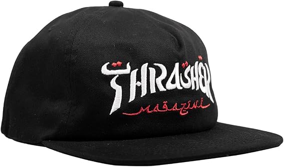 Thrasher Men's Calligraphy Logo Snapback, One Size, Black