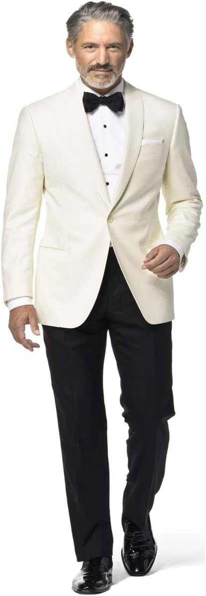 Slim Fit Light Ivory Dinner Jacket