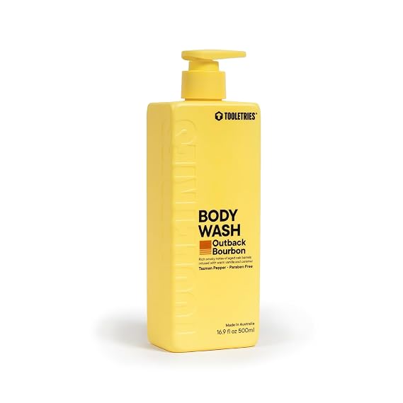 Tooletries - Superior Lather Men's Body Wash - Outback Bourbon Scent - Moisturizing Shower Gel with Tazman Pepper - Extra Fresh, Paraben Free